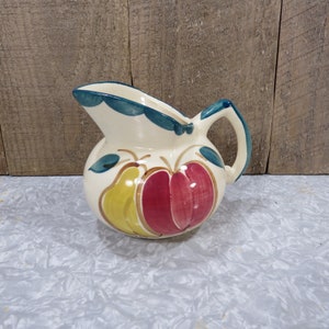 Vintage Purinton Pottery Apple Pear Creamer Milk Pitcher, Midcentury Pottery Pitcher, Farmhouse Chic Kitchen Decor