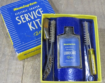 Vintage Remington Electric Shaver Service Kit, Midcentury Bathroom Medicine Cabinet Decor