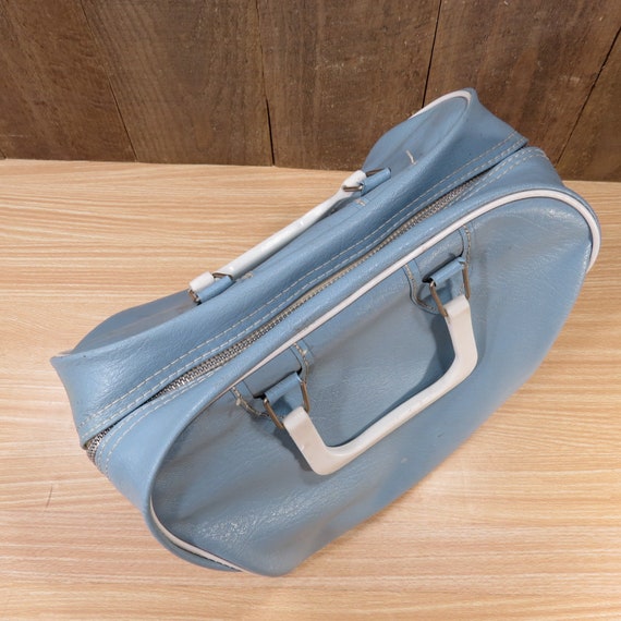 Vintage Baby Blue Bowling Bag 1970s 1980s Retro Rocka… Gem