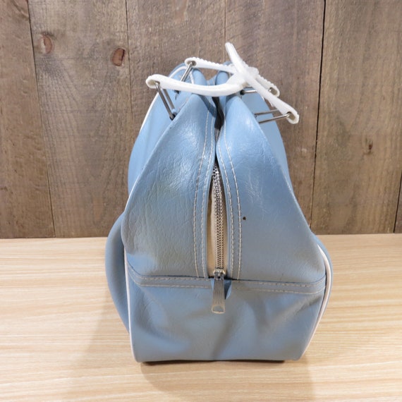 Vintage Baby Blue Bowling Bag 1970s 1980s Retro Rocka… Gem