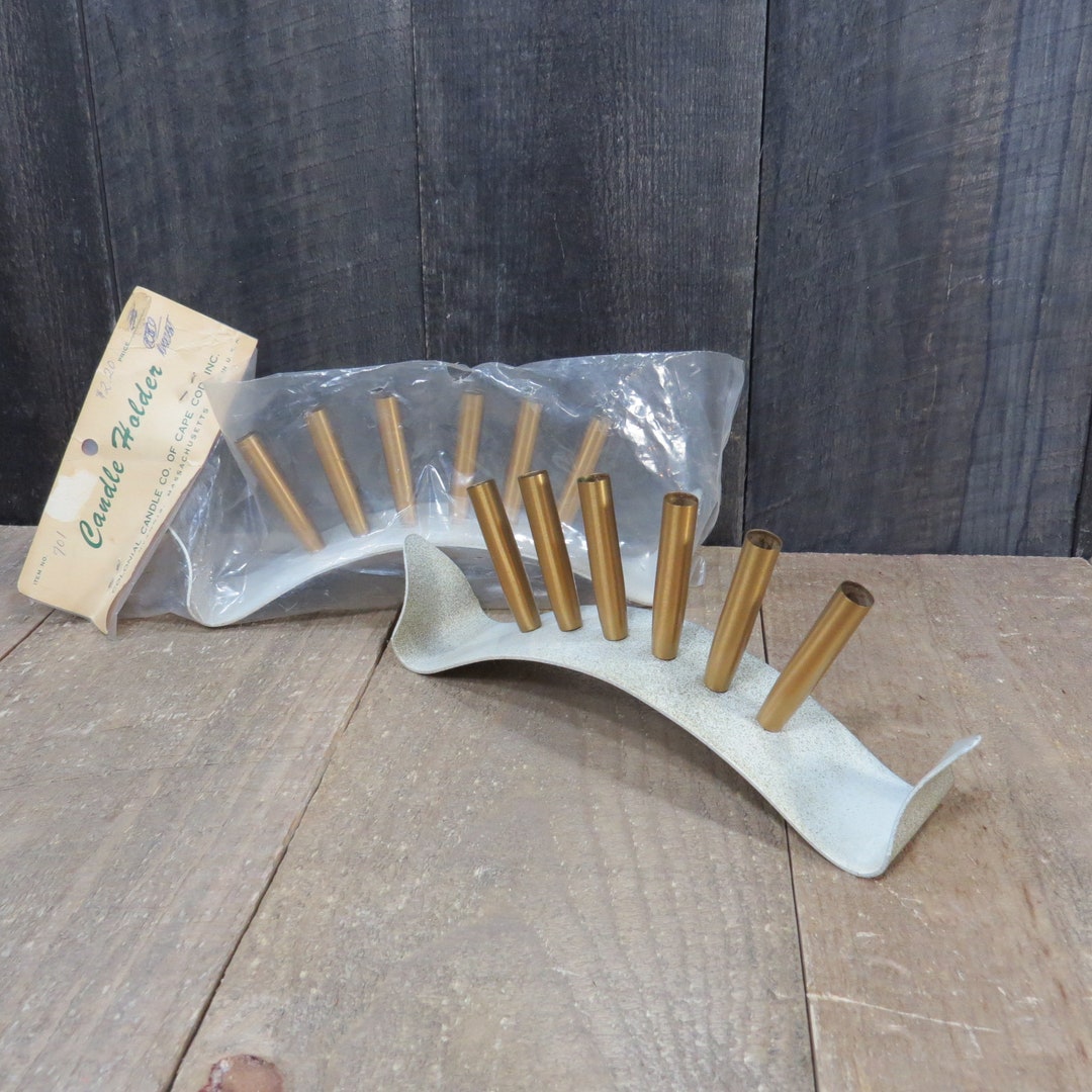 Vintage Pair Small Taper Candle Holders, Midcentury Colonial Candle Co ...