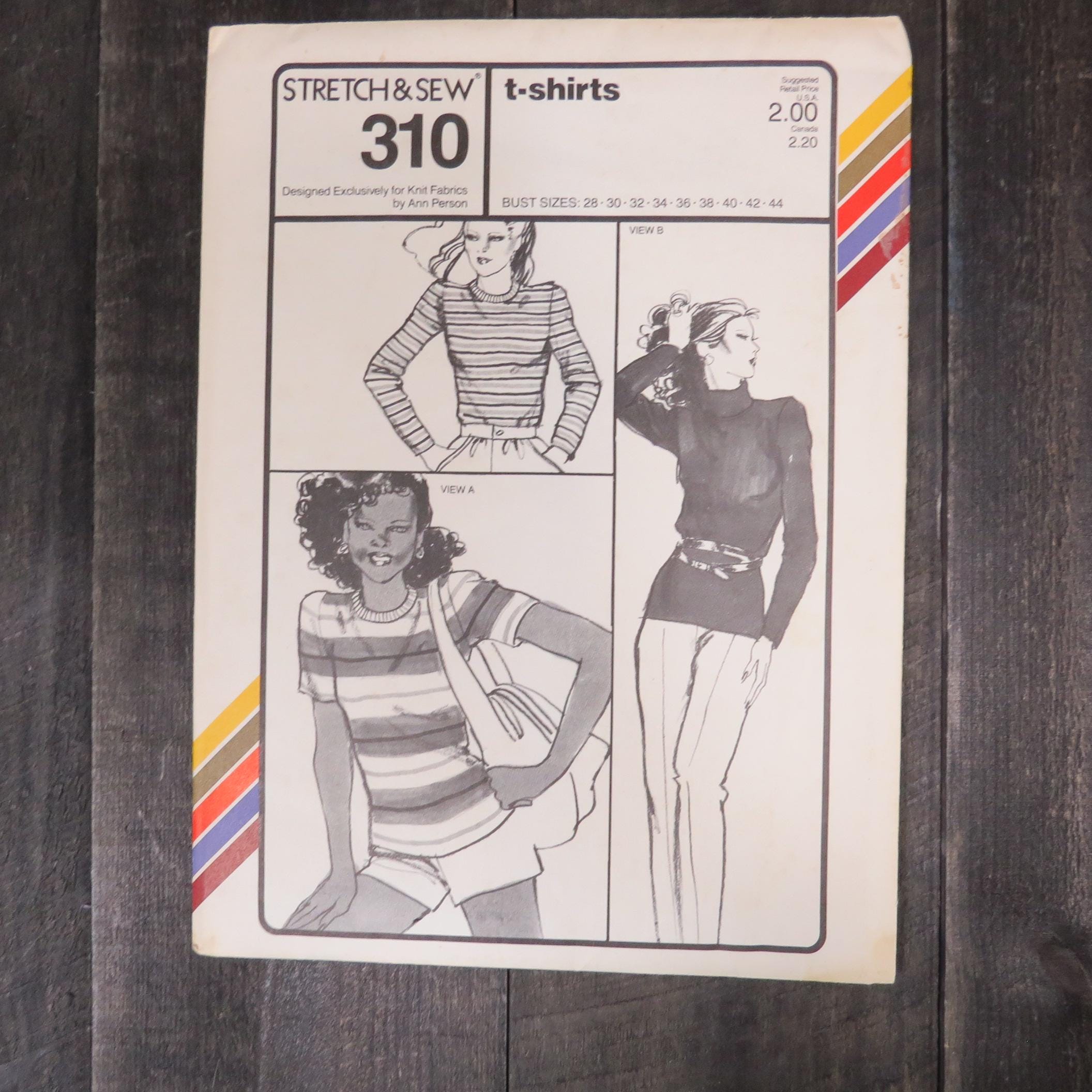 Choice of Vintage Stretch & Sew Patterns – 1970s 1980s Sewing Pattern ...