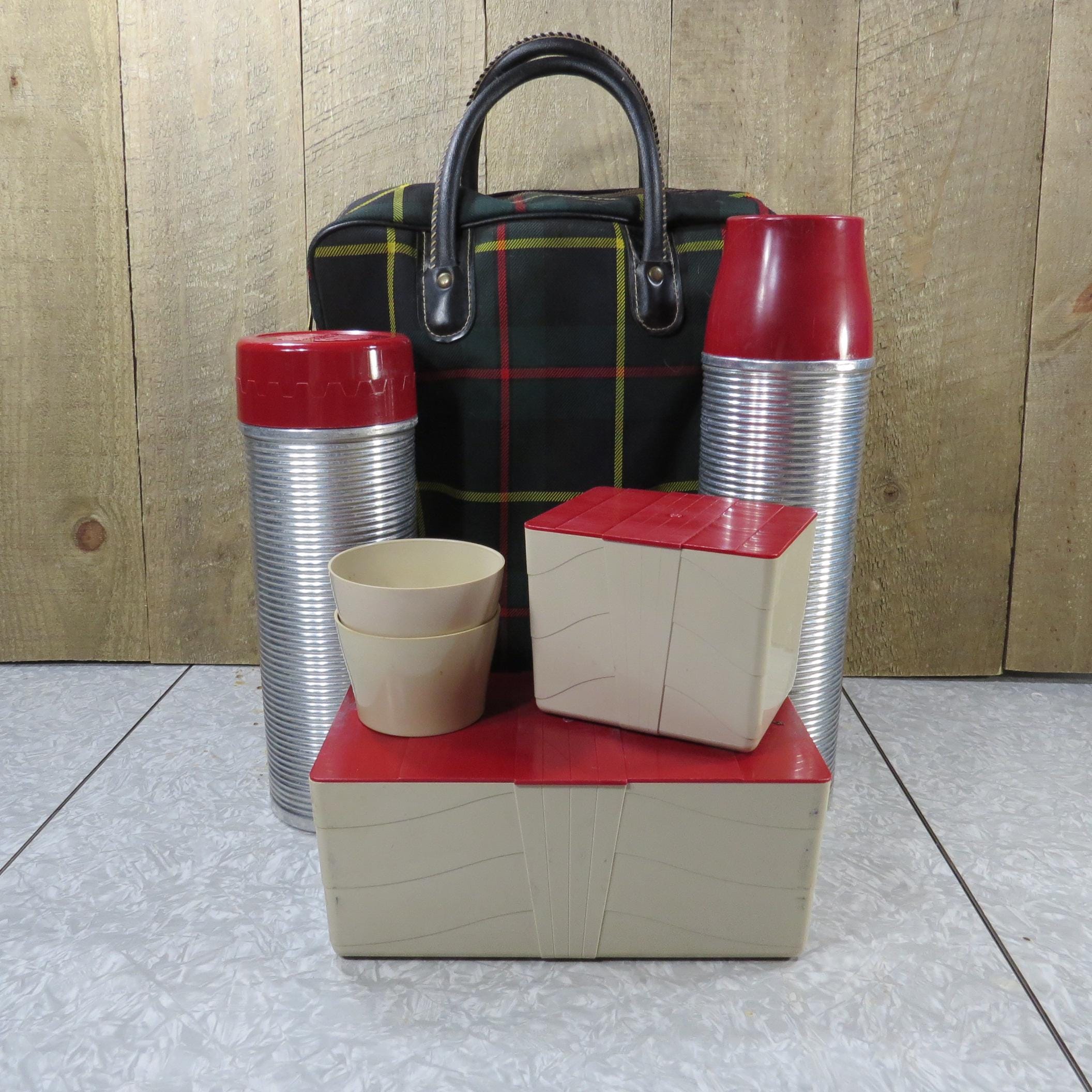 レトロ【THERMOS】 サーモス バスケットセット ピクニック レトロ
