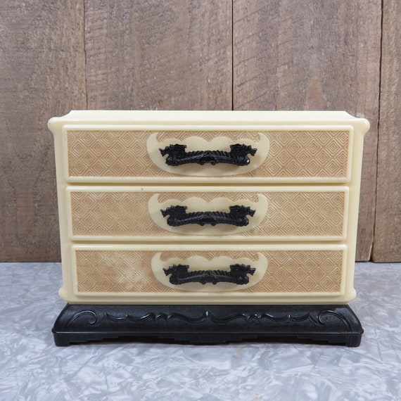 Vintage Jewelry Chest Celluloid Lucite Oriental D… - image 5