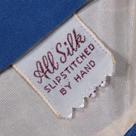 Vintage Floral Silk Mens Tie 1940s 1950s Gefters … - image 7