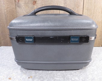 Vintage American Tourister Gray Train Case, 1990s Carry On Luggage