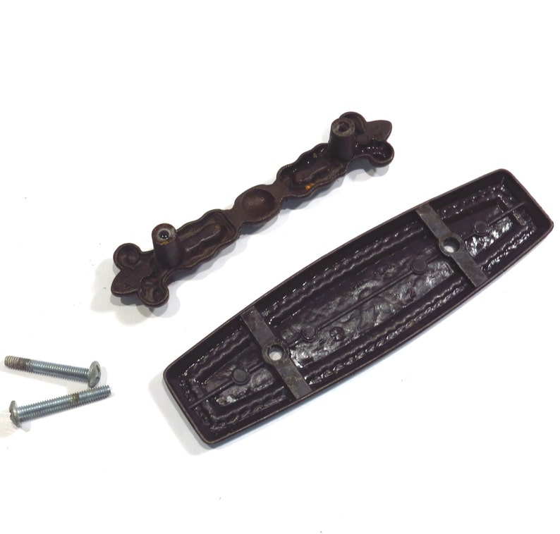 Antiqued Gold Drawer Pull and Backplate Hardware Etsy