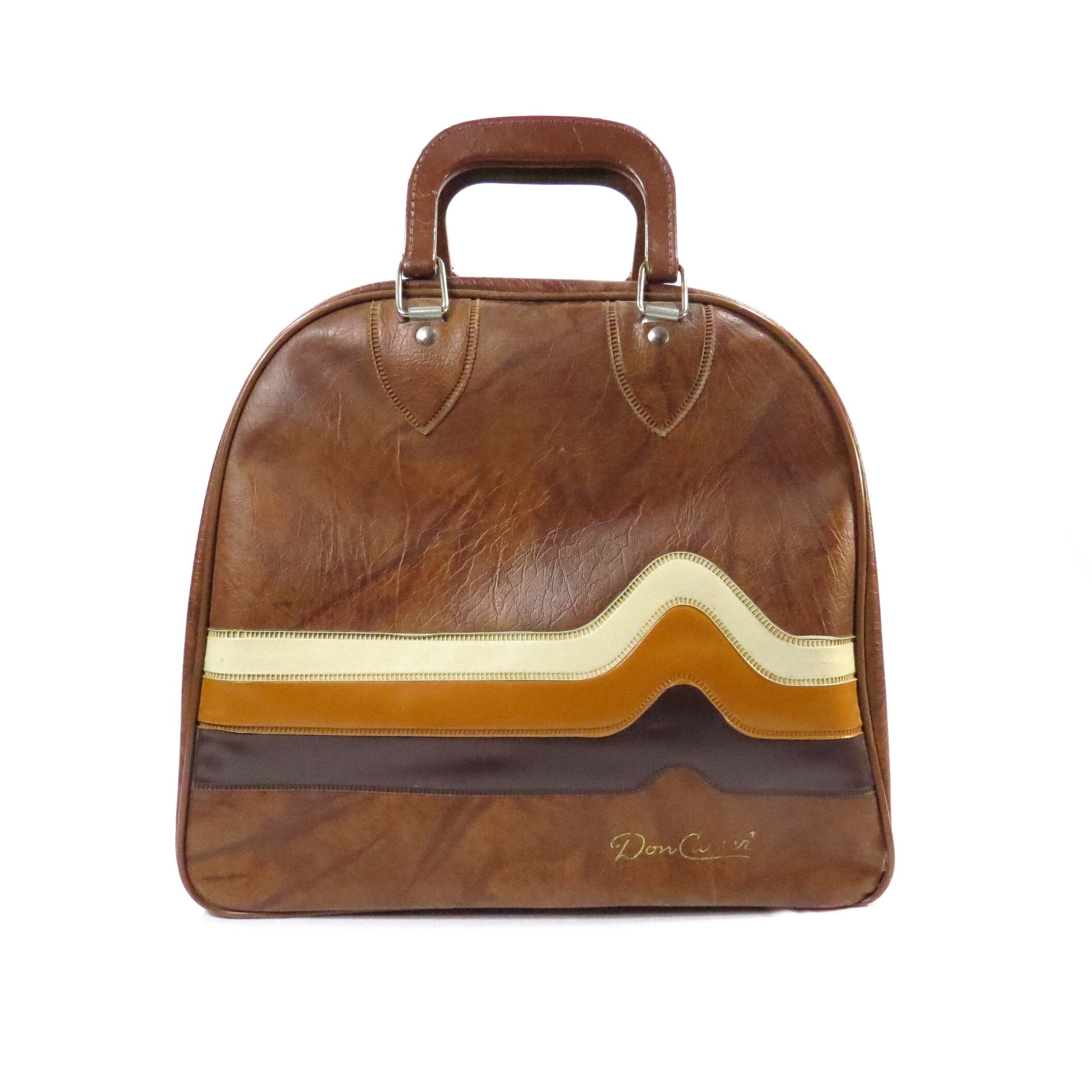 Brown Brunswick Don Carter Bowling Bag Vintage 1970s 1980s Retro