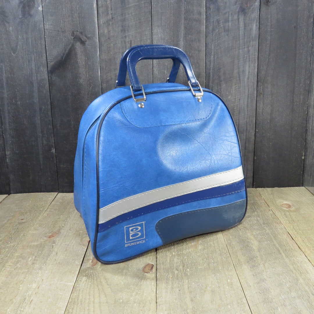 Vintage Brunswick Light Blue Bowling Bag 1970s 1980s Rockabilly Bowling Ball Bag Overnighter Etsy