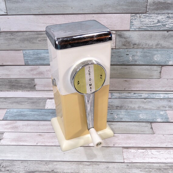 Vintage Iceomat Hand Crank Ice Crusher Mid Century Retro Etsy