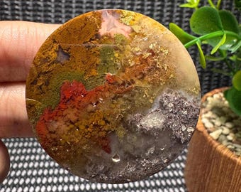 Moss Agate -  Scenic Cabochon Gemstone