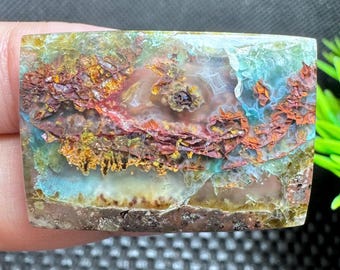 Plumr Multicolor Native Copper Flower in Chalcedony Rare Gemstone