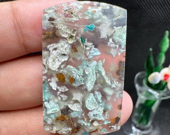Chrysocolla confetti  native copper // good Quality/ gemstone jewelry