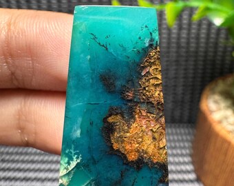 Chrysocolla in Chalcedony Crystal Blue Cabochon Gemsilica Multicolor Natura Bacan Palamea .