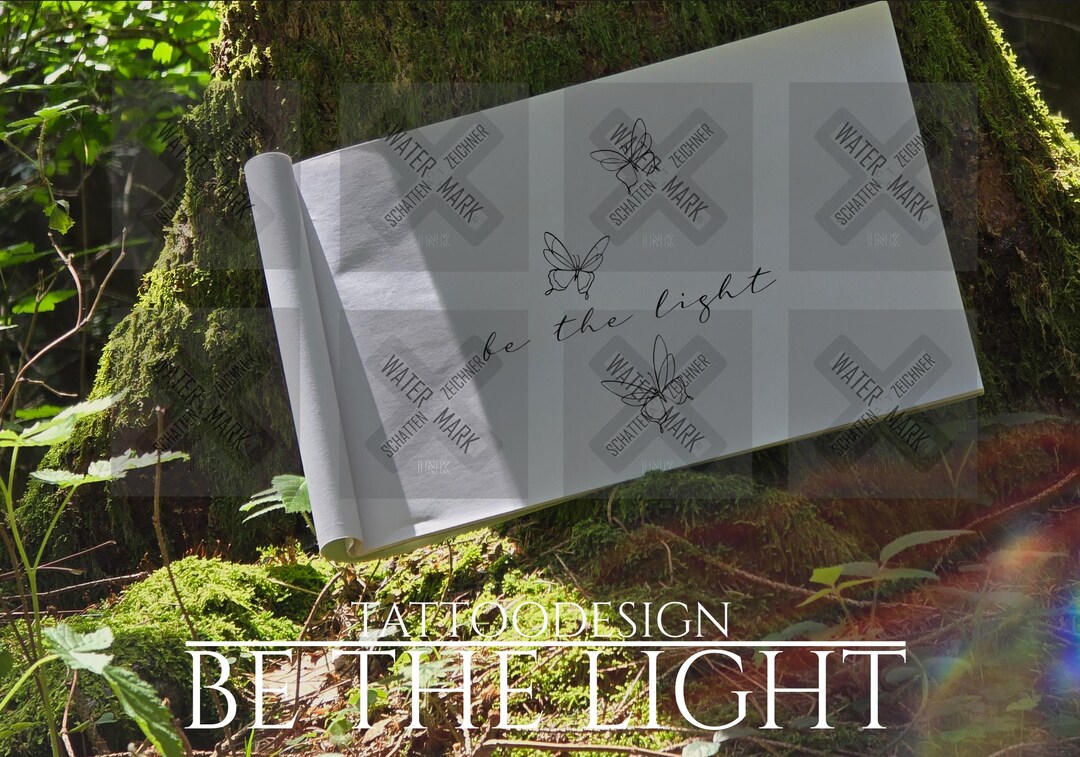 Tattoo Design: Be the Light - (tattoo - Floral - Instant Download ...