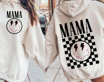 Mama Retro Smiley PNG, Trending Mama PNG, Mama retro smiley checker PNG, Mama png, Mother’s Day png, mama smiley face png