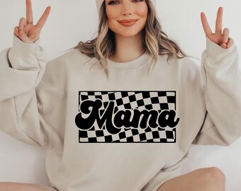 Checkered Mama PNG, Trending Mama PNG, Mama retro checker PNG, Mama svg, Mother’s Day png