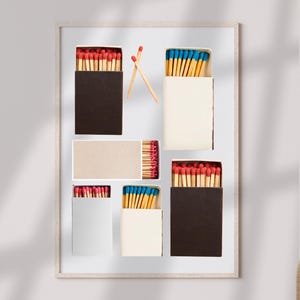 Matchbook Template Custom Matchbox Print, Blank Matchbook Template Custom Matchbook Digital Download, DIY Matchbox Poster, Anniversary Gift