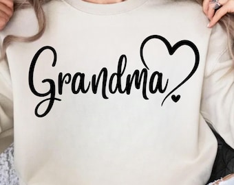Grandma png, Grandma Heart png, Grandma Shirt png, Mother's Day Gift, Valentines png, Grandmother png, Blessed Grandma png, Best Grandma png