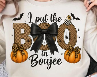 Boo Jee Leopard Print Ghost PNG, Halloween Coffee Ghost Shirt Design, Boujee Ghost PNG for Cricut, Cute Spooky Season Digital Download, bow.