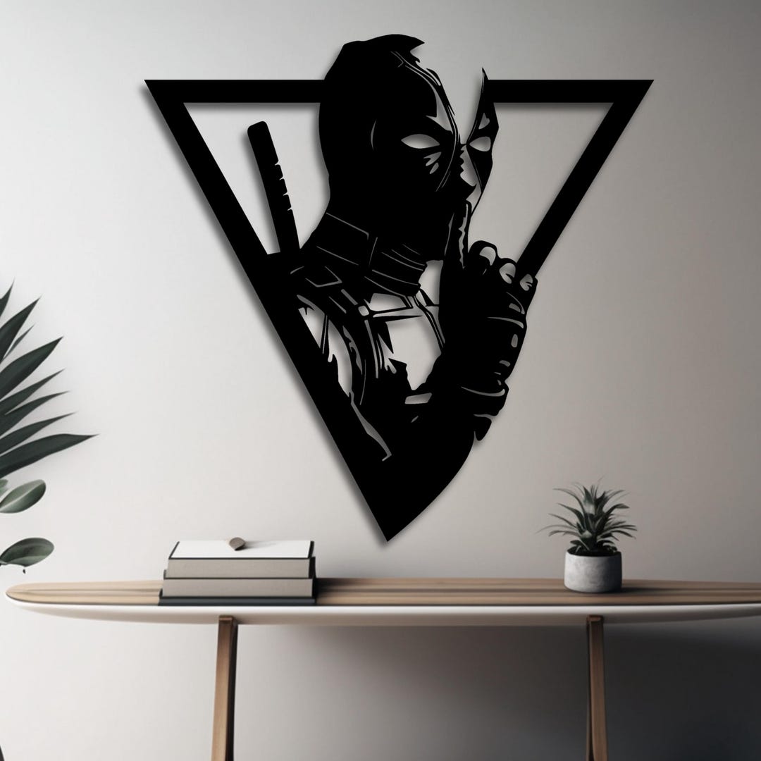 Deadpool Laser Cut Dxf Files Wall Decor Ai Cdr Dxf Pdf Svg Digital ...