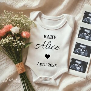 Schwangerschaftsankündigung Digitale Canva Vorlage | Gender Neutral Baby Reveal für Social Media | Bearbeitbare Sofort-Download-Ultraschallvorlage