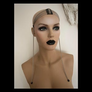 Ketting voorhoofdband, hoofddeksel met meerdere kettingen, hoofdband tiara, fetisjmode, SeeloStudioShop