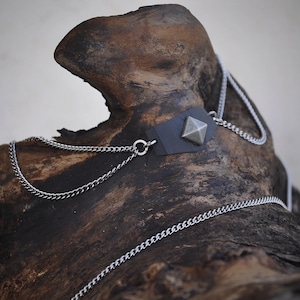 Black and silver face chain, gothic face jewelry, SeeloStudioShop
