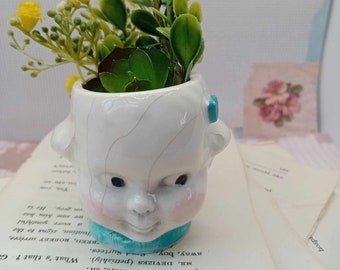 doll head small succulent cactus planter