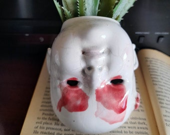 doll head succulent planter small tea light holder