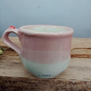small cunt Handmade pink cup mug