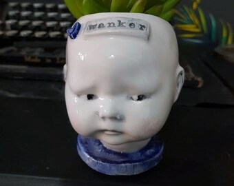 doll head  succulent planter