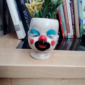 Doll head succulent planter creepy clown