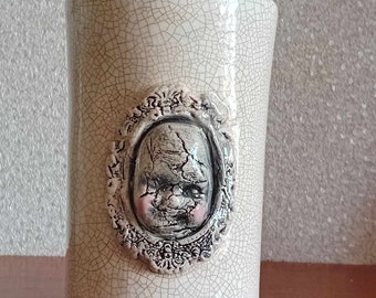 bud vase, toothbrush holder, ceramic pot, desk gift, pen pot