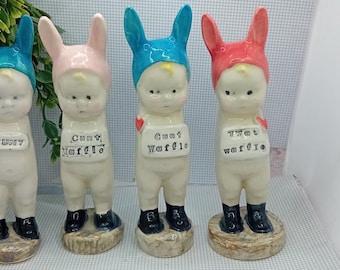 Ceramic doll bunny choose words