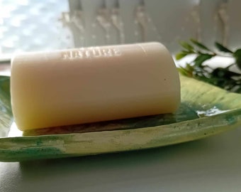 Handmade rectangle rustic ceramic soap dish or  trinket dish