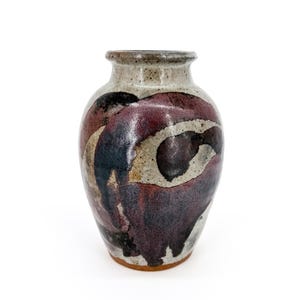 Glazed stoneware vase signed JB