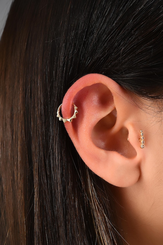 Piercing A Cerchio Per Cartilagine, Daith, Setto, Elica, In Acciaio