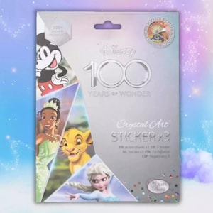 Pacote de adesivos de arte com cristais da Disney D100 - 3 adesivos mais cristais