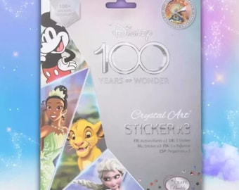 D100 Disney Crystal Art Sticker Pack - 3 Stickers plus Crystals