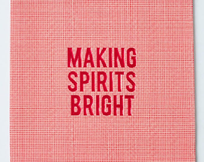 Making Spirits Bright Disposable Cocktail Napkin | New Design | Exclusively on Etsy