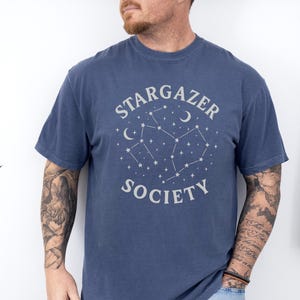Stargazer Society Shirt, Constellation T-Shirt, Astronomy Graphic Tee, Night Sky Stargazing Shirt, Celestial Star Lover Gift, Stargazer Gift