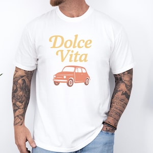 Dolce Vita Shirt Italian Summer Aesthetic Tee, Retro T-Shirt Italy Vacation Outfit, Cute Travel Gift La Dolce Vita Shirt, Unisex Italy Shirt