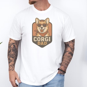 Corgi Dad Shirt, Funny Dog Lover Tee, Corgi Gift for Men, Pet Parent T-Shirt, Cute Welsh Corgi Graphic Tee, Corgi Dad Gift Dog Shirt for Him