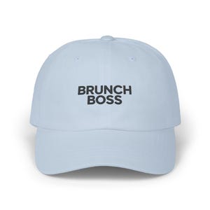 Brunch Boss Dad Hat, Embroidered Foodie Cap, Funny Brunch Gift, Cotton Baseball Hat, Mimosa Lover Hat, Gift for Her, Weekend Vibes Cap