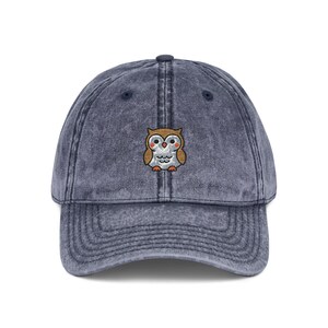 Owl Embroidered Cap, Cute Animal Dad Hat, Vintage Owl Hat, Cottagecore Aesthetic, Owl Lover Gift, Naturecore Hat, Embroidered Owl Cap