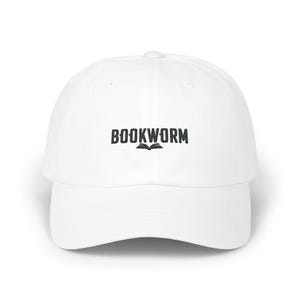 Bücherwurm Papa Hut, Gestickte Buch-Liebhaber-Hut, literarisches Geschenk, Baumwoll-Baseball-Hut, Bücherwurm Geschenk für sie, Leserhut, Bibliothek Ästhetische Kappe