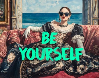 cartel de arte motivacional "SÉ TÚ MISMO"