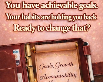 Goals, Growth & Accountability Journal | Printable Visual Habit Tracker (Digital Download)