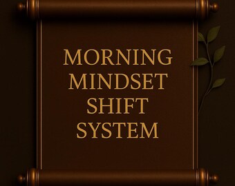 Morning Mindset Shift System – 4 Weeks of Guided Affirmations, Resources Daily Growth Practice  Intentional Living & Manifestation Tool